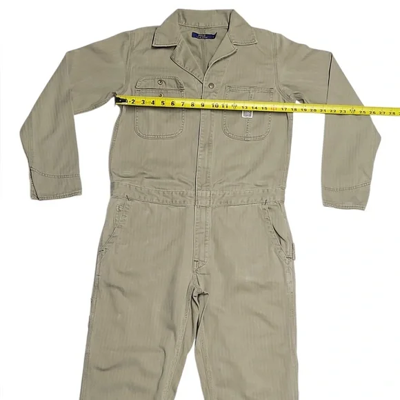 Polo Ralph Lauren Womens Olive Jumpsuit Cotton Twill Utility Long sleeve Size:4 - Picture 4 of 11